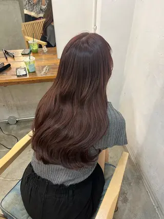 ロング カラー ヘアアレンジ hazuki🐈⬛ 透明感カラーのヘアスタイル