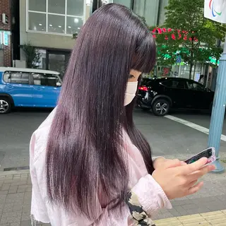 ロング カラー aya/小顔レイヤー /柔らかカラーのヘアスタイル