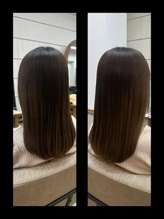 ロング 髪質改善個室サロン' 白髪ぼかし・縮毛矯正のヘアスタイル