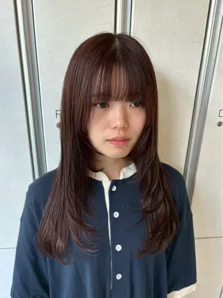 ロング カラー ボブ/レイヤー/透明 感カラー/Dai🌿のヘアスタイル