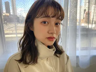 ミディアム カラー Hareru 豊田 修廣のヘアスタイル