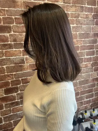 セミロング カラー パーマ ヘアアレンジ メンズ キッズ ネイル マツエク・マツパ アイブロウ 久木原 ゆりのヘアスタイル