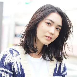 セミロング カラー stylist田口 祐歩のヘアスタイル