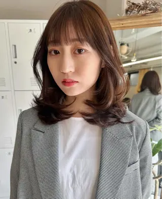 カラー 🌙ヘーゼルベージュ レイヤーカット🌙のヘアスタイル
