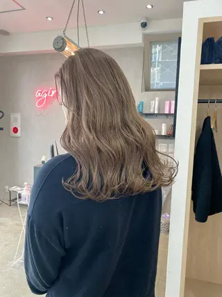 セミロング カラー ヘアアレンジ 小顔カット/艶 カラー特化♡MIHOのヘアスタイル