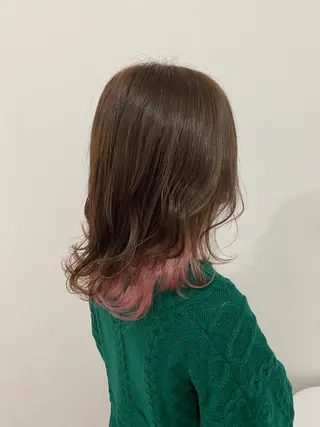 セミロング カラー 大森 壱成のヘアスタイル