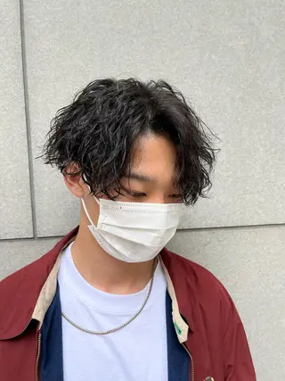 ミディアム パーマ メンズ 瀧野 翔吾【メンズ特化】のヘアスタイル