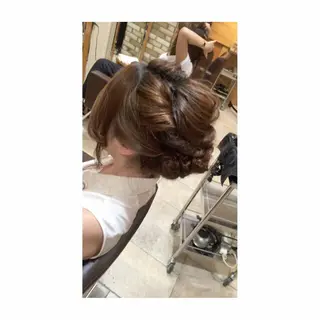 セミロング ロング ヘアアレンジ G LUX 清水のマツエク・マツパデザイン