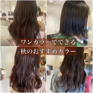 セミロング カラー ヘアアレンジ オリーブ透明感カラー 表参道/MIKUのヘアスタイル