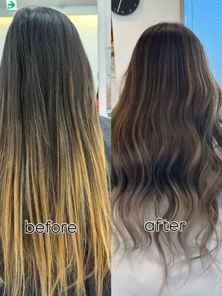 ロング カラー ヘアアレンジ 久米 治仁のヘアスタイル