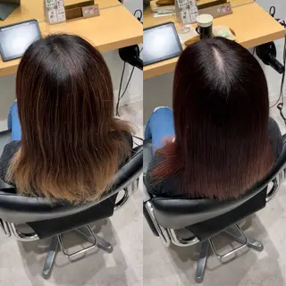 ミディアム カラー 髪質改善ヘアケア 艶髪特化/上田のヘアスタイル
