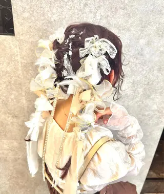 セミロング カラー パーマ ヘアアレンジ メンズ キッズ ネイル マツエク・マツパ アイブロウ 🌱巴結生🌿大宮 ☁️ミルクティーのヘアスタイル