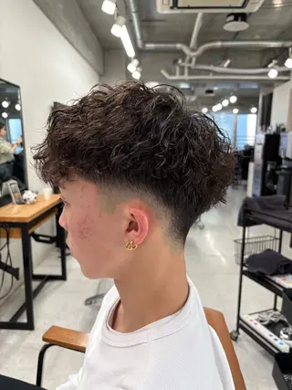 ショート カラー パーマ メンズパーマ/カラー /店長コハシ◎のヘアスタイル