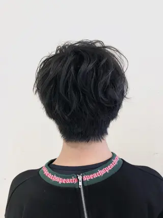ショート カラー パーマ ヘアアレンジ 【ツヤ髪美容師】 ツダケイスケのヘアスタイル