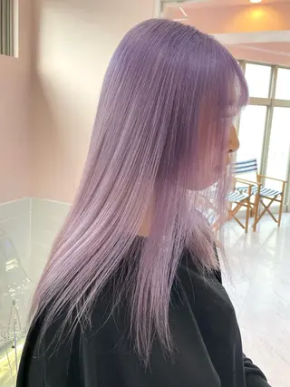セミロング カラー 色落ち綺麗透明感カラ /ボブ/ナカツヒカルのヘアスタイル