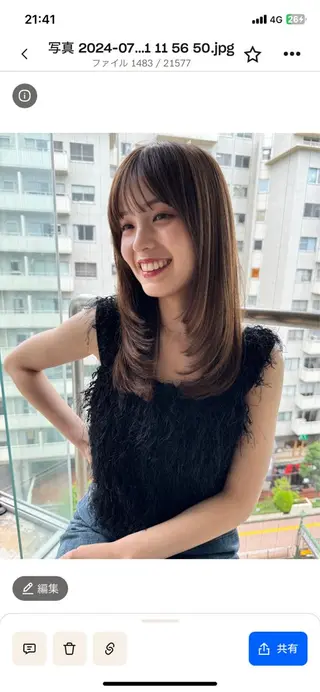 ロング カラー レディースカット🎀 NANAHAのヘアスタイル