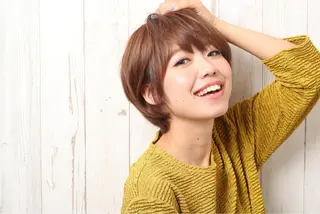 ショート シアカラー×髪質改善 技術保証/浦前翼のヘアスタイル