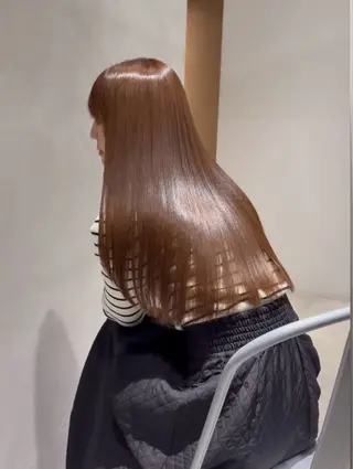 セミロング カラー パーマ 吉武 茂暉のヘアスタイル