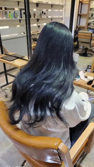 ロング カラー シェル🦋 【韓国風】のヘアスタイル