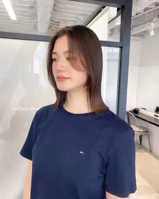 ミディアム カラー マンツーマン半個室 tamuraのヘアスタイル