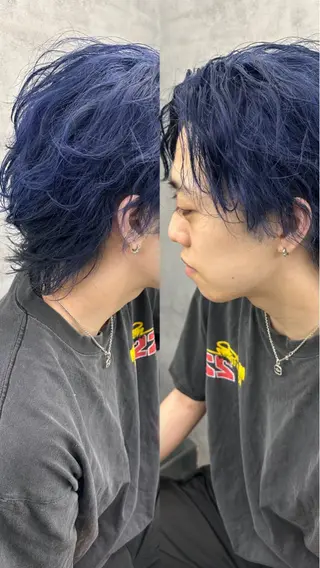 セミロング カラー ヘアアレンジ メンズヘア静岡 ✂︎Ryuheiのヘアスタイル