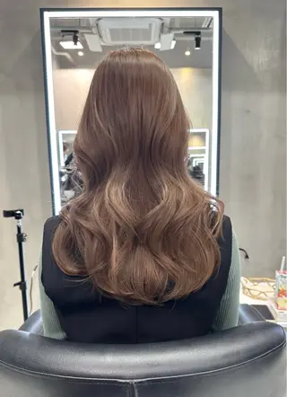 ロング カラー Airi 韓国y2k ハイレイヤーのヘアスタイル
