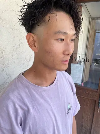 ショート パーマ メンズ MATSURI BASE.AWAJIのヘアスタイル