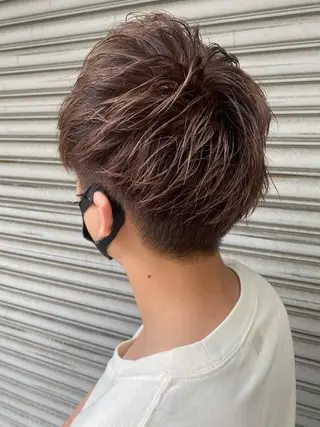 カラー メンズ ari/ヘアセット レイヤーカット✂︎のヘアスタイル