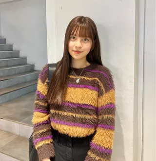 ロング カラー 顔周りカット/透明感 カラー✂️MEIのヘアスタイル