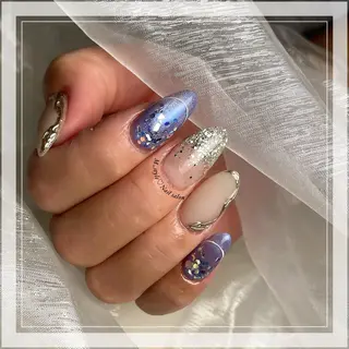 ロング ネイル 下妻ネイルサロン/ 持ちの良いネイルのネイルデザイン