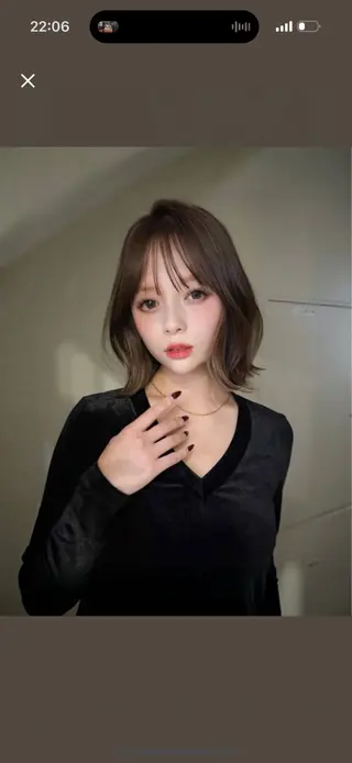 ミディアム 🎀 うる艶透明感 カラー / 錦糸町のヘアスタイル