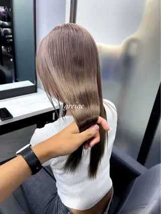 セミロング カラー 髪質改善/堀江 ケアカラーtoshiのヘアスタイル