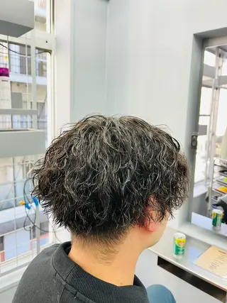ショート パーマ メンズ 池袋メンズパーマ フェード純平のヘアスタイル