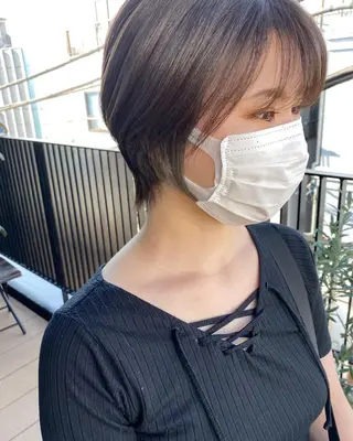 ショート カラー パーマ OVER→三軒茶屋 /縮毛矯正・髪質改善のヘアスタイル