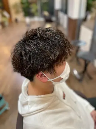 ショート パーマ メンズ MATSURI BASE.AWAJIのヘアスタイル