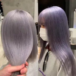 ロング カラー れい🫧 ハイトーン特化のヘアスタイル