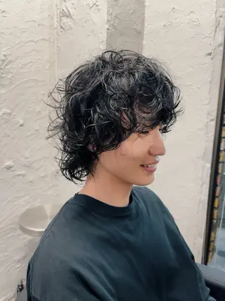 ミディアム メンズ ボブとパーマの達人 /美容室難民の方是非のヘアスタイル