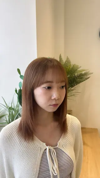 カラー Wカラー┆ブラウン ┆うる艶┆ゆうはのヘアスタイル