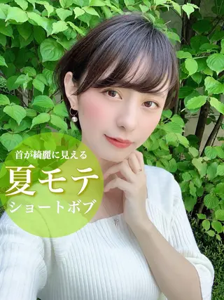 ショート カラー 大人かわいい💍🤍 ボブ/ショートボブのヘアスタイル