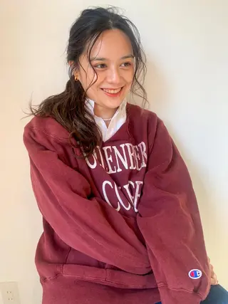 ミディアム パーマ カラー CEINE OURのヘアスタイル
