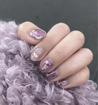 ネイル パラあり！フィルイン 美フォルムのネイルデザイン