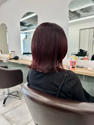 ミディアム カラー ブリーチなし/レイヤ ー特化🌈Tommyのヘアスタイル