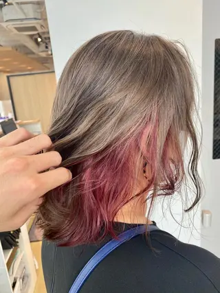 ミディアム カラー 韓国風・ブリーチなし ・あり後藤 一斗店長のヘアスタイル