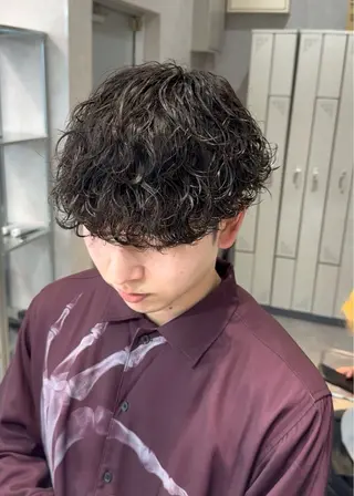 ミディアム パーマ メンズ メンズパーマ職人/ 天神/tatsukiのヘアスタイル