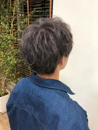 ショート カラー パーマ ヘアアレンジ メンズ ❣️倉敷❣️美髪 カラー能登一成のヘアスタイル