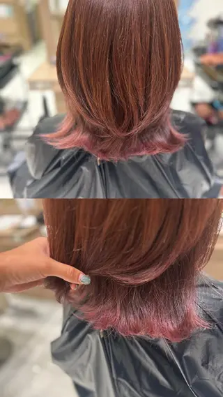 ミディアム Julia🖤 縮毛矯正🌬️🩵のヘアスタイル