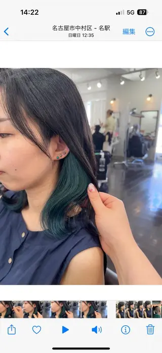 セミロング カラー ヘアアレンジ DANY🦋名駅✂︎ 艶髪/透明感カラーのヘアスタイル