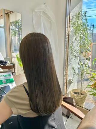ロング カラー 久保田康雅　辻堂 髪質改善×縮毛矯正のヘアスタイル