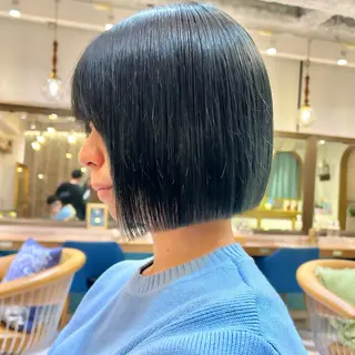 ミディアム カラー 髪質改善【縮毛矯正】 北千住 田邉 澪のヘアスタイル
