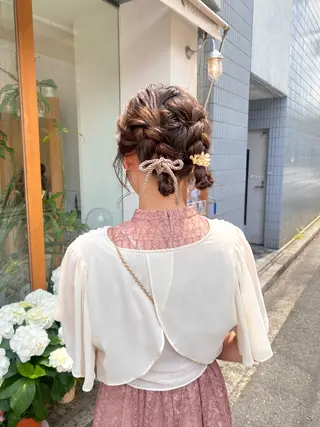 ミディアム ヘアアレンジ 安永 涼のヘアスタイル